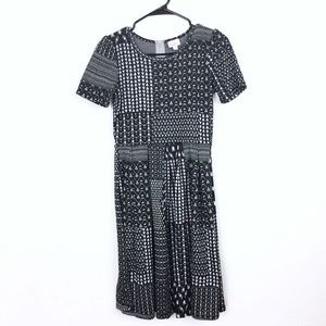 Lularoe patchwork patterned dress with pockets size small